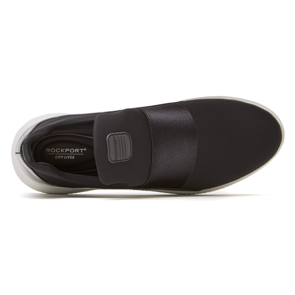 Rockport Singapore Womens Slip-On - City Lites Robyne Black - VW8396074